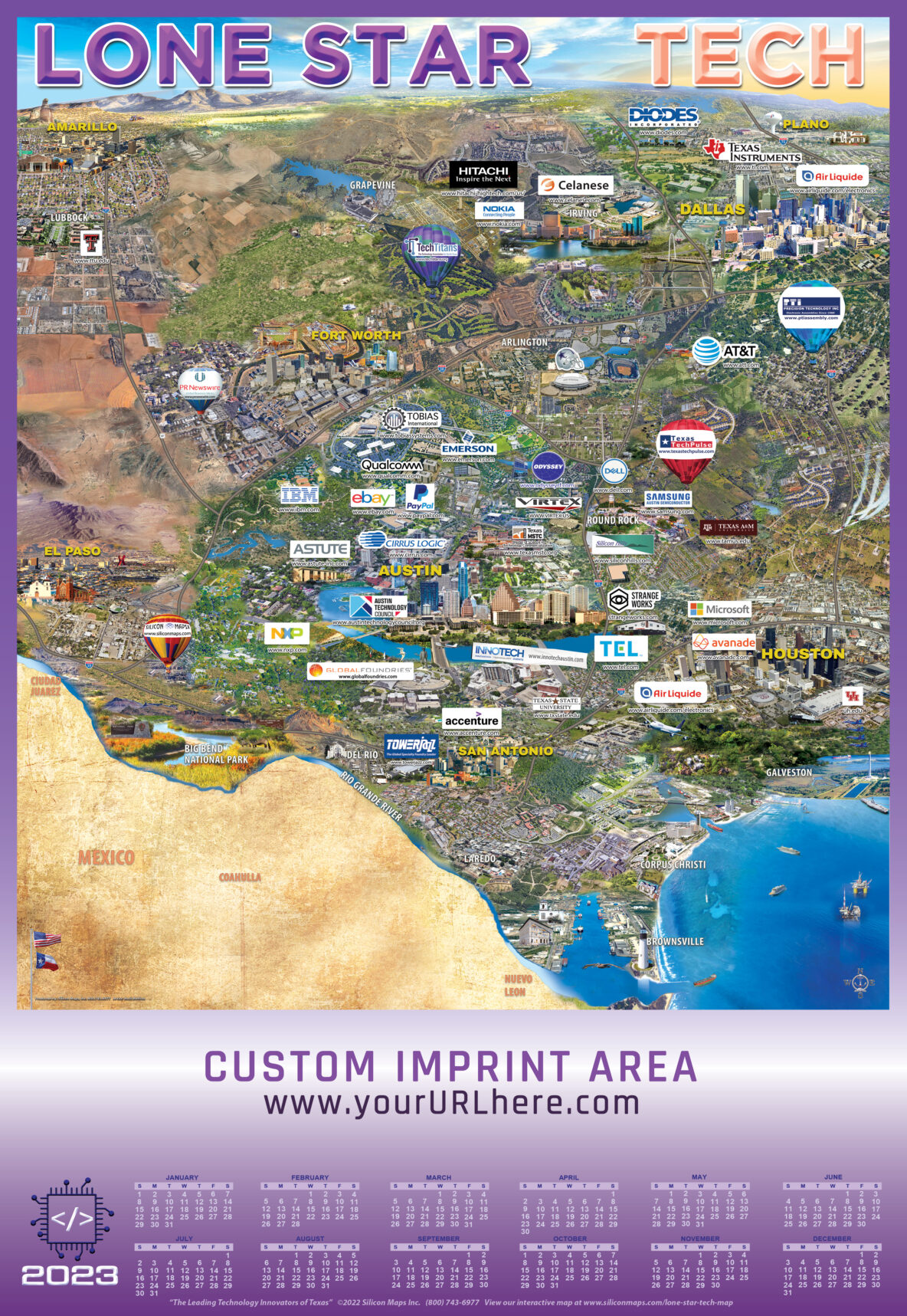 Silicon Maps Promotional Industry Maps For High Tech And Biotech Regions